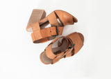 Buckle Strap Heel in Brown